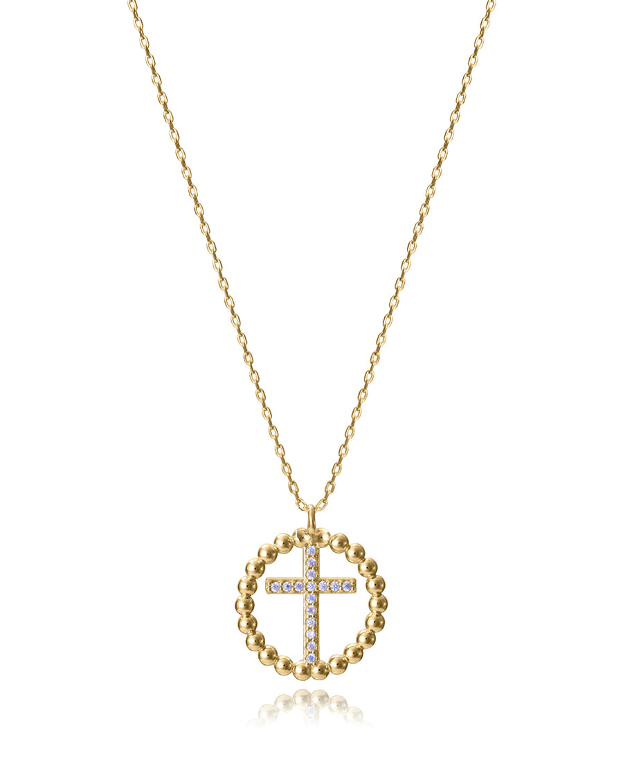 Collar Plata De Ley Baño Oro Circ Niña Jwls