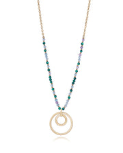 Collar Acero Ip Dorado Piedras Sra Fn