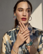 Steel Bracelet Ip Gold With Multicolour Cord And