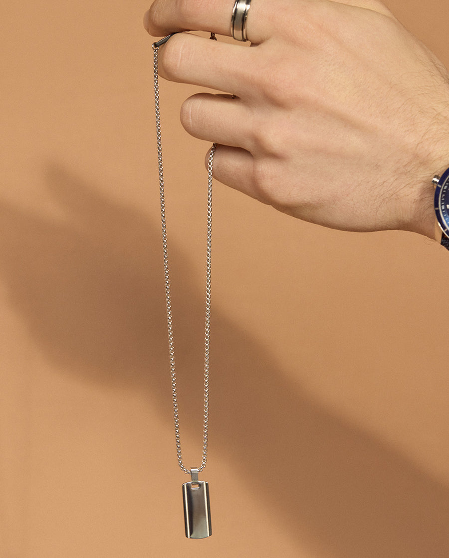 Collar Acero Con Placa Sr Fn