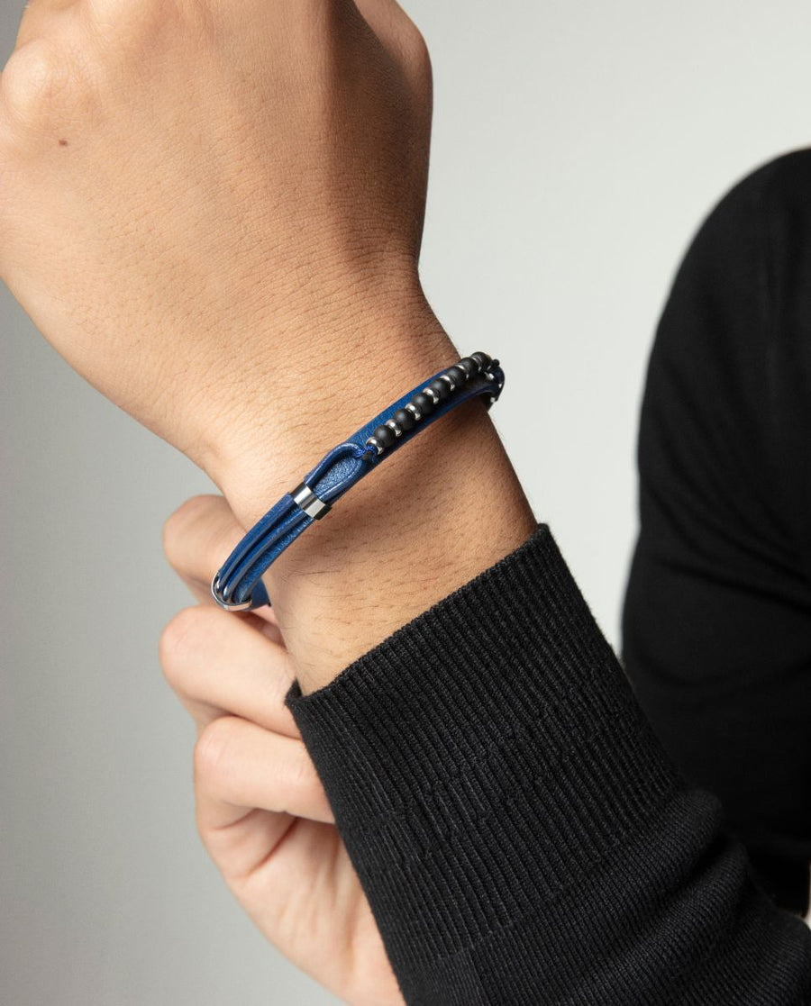 Puls Acero Y Piel Azul Sr Fashion