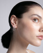 Sterling Silver Earrings With Rhodium Plating 2 C