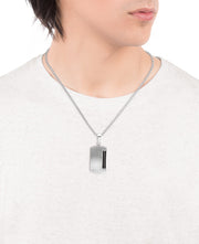Stainless Steel Necklace Plate With Cables Man Fa