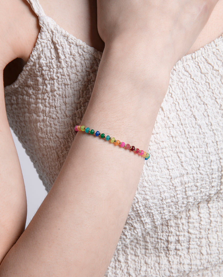 Puls Steel Ip Pierres De Couleur Dorée Sra Fn
