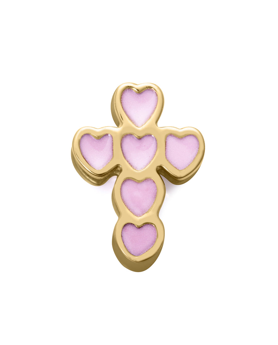 Steel Ip Gold Enamel Cross Bracelet Component: Gi