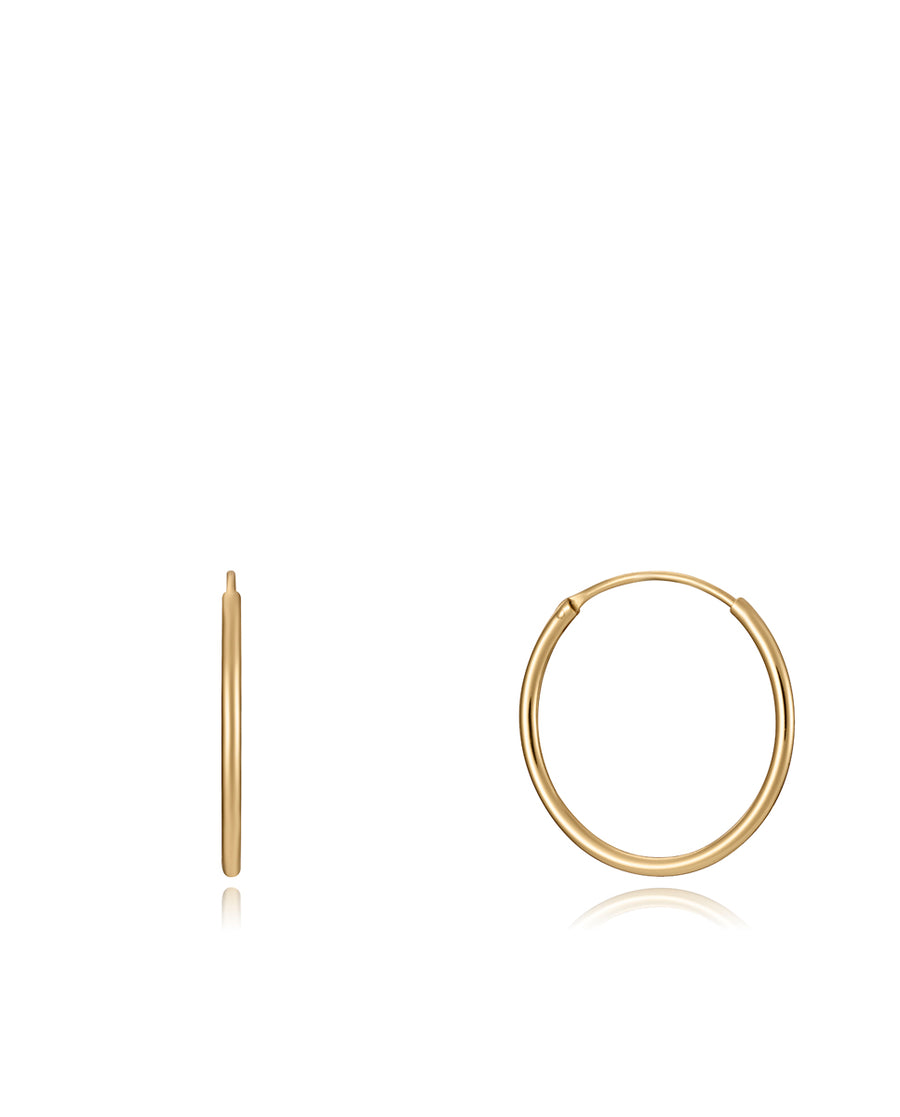 Sterling Silver Hoop Earrings Gold Plating: 20 X