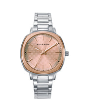 Reloj Acero Ip Rosa Brazalete Sra Va