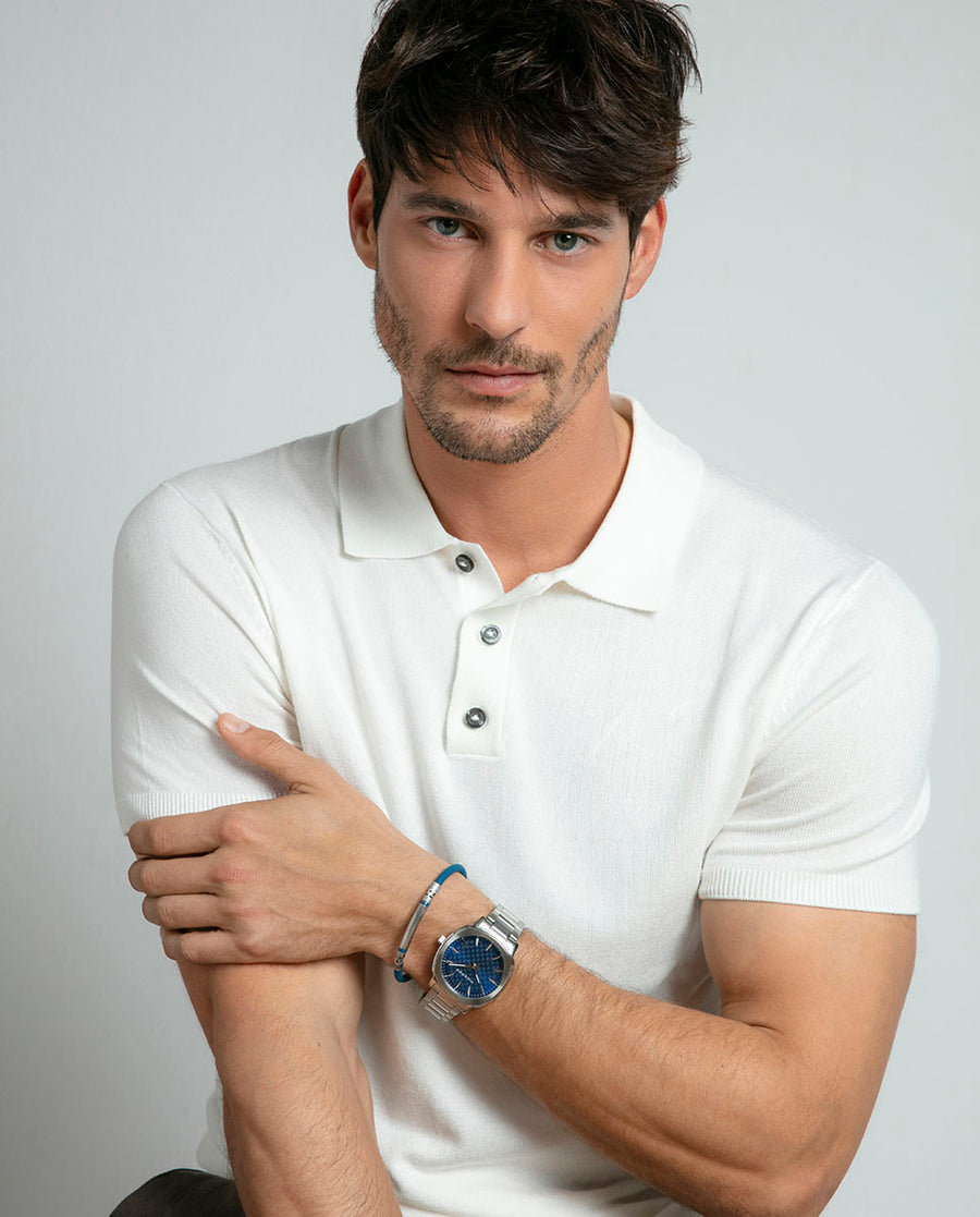 Puls Acero Y Silicona Azul Sr Fashion