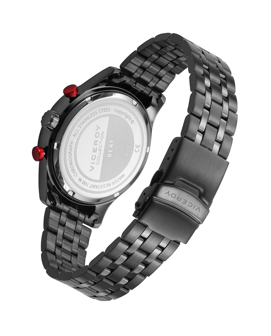 Crono Acero Ip Gris Brazalete Sr Va
