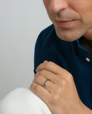 Steel Ring Squared: Size 20 Man Fashion