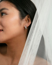 Sterling Silver Earrings With Rhodium Plating And