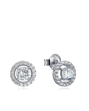 Boucles d'Oreilles Bouton Argent Circ. Mme Jwls