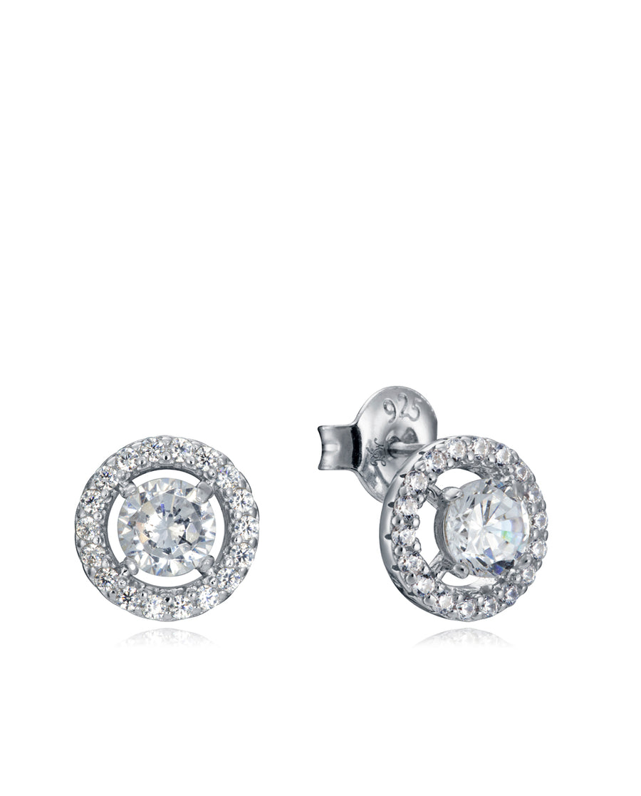 Boucles d'Oreilles Bouton Argent Circ. Mme Jwls