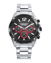 Crono Acero Ip Negro Brazalete Sr Va