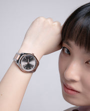 Bracelet Montre Acier Ip Rose Mrs. Va