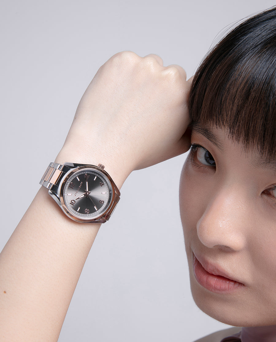 Bracelet Montre Acier Ip Rose Mrs. Va