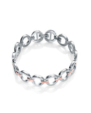 Stainless Steel Two Tone Links Bracelet Lady Fash