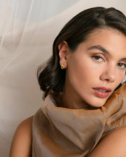 Sterling Silver Earrings With Gold Plating: Lengt