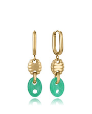 Pend Acero Ip Dorado Piedra Nat Sra Fashion