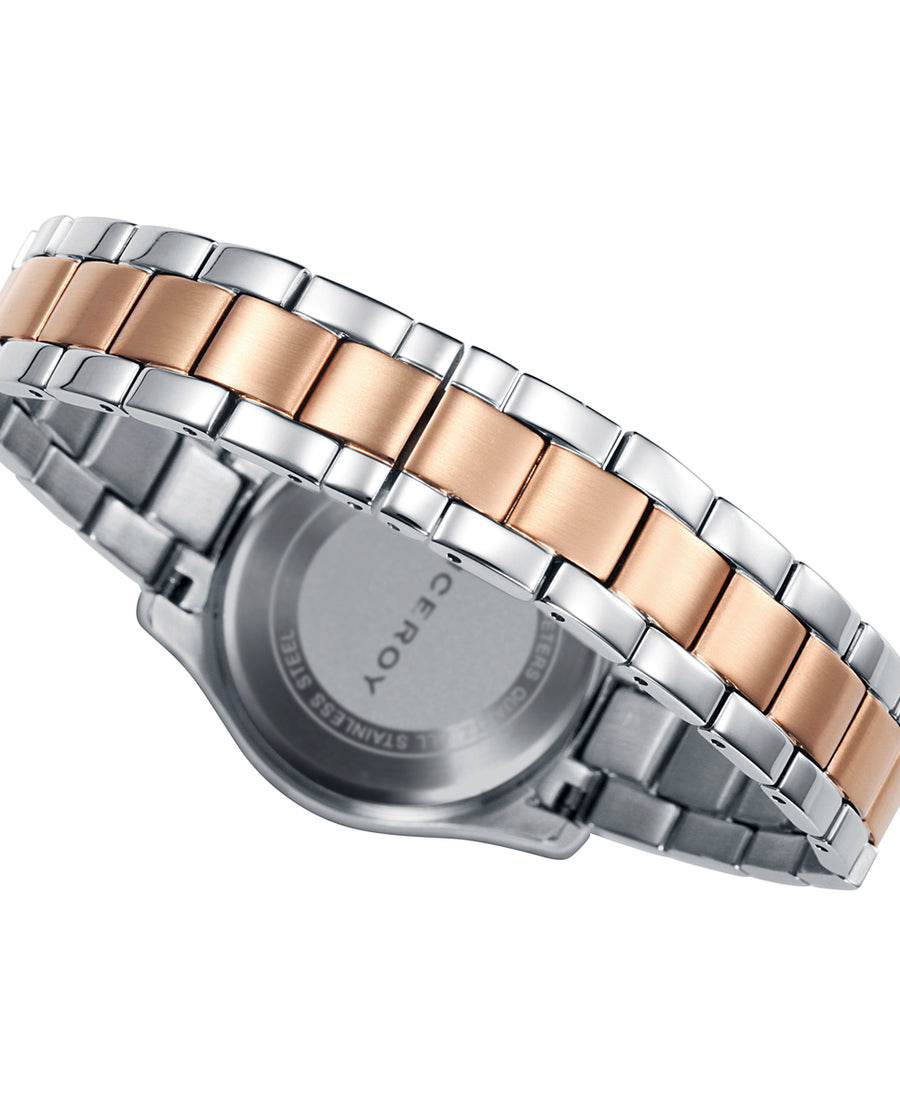 Reloj Acero Ip Rosa Brazalete Sra Va