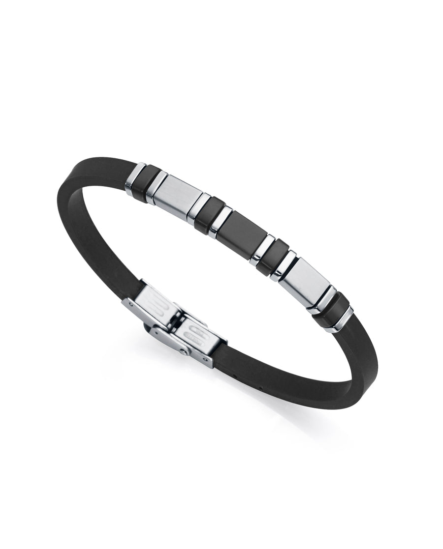 Puls Acero Ip Negro Y Silicona Negra Sr Fn