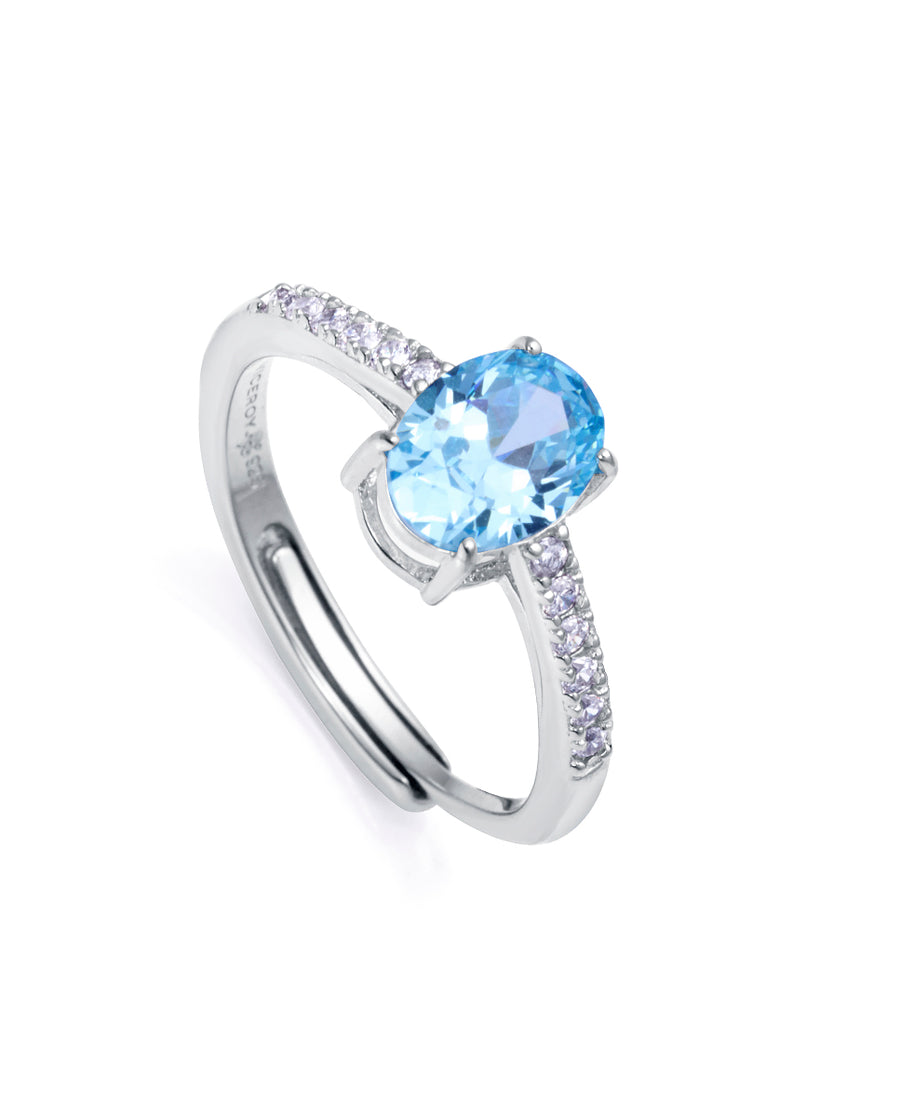 Anillo Plata De Ley Baño Rodio Sra Jewels