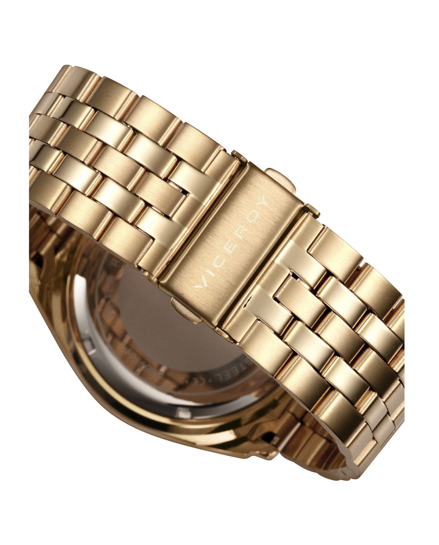 Bracelet Multi Acier IP Or Sr Va