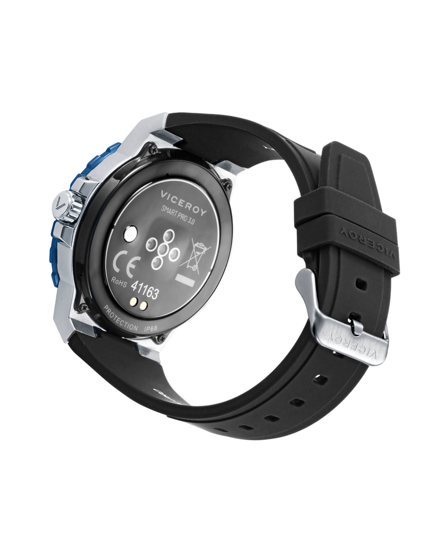 Smart Watch Stainless Stell Ip Blue Strap Man Va
