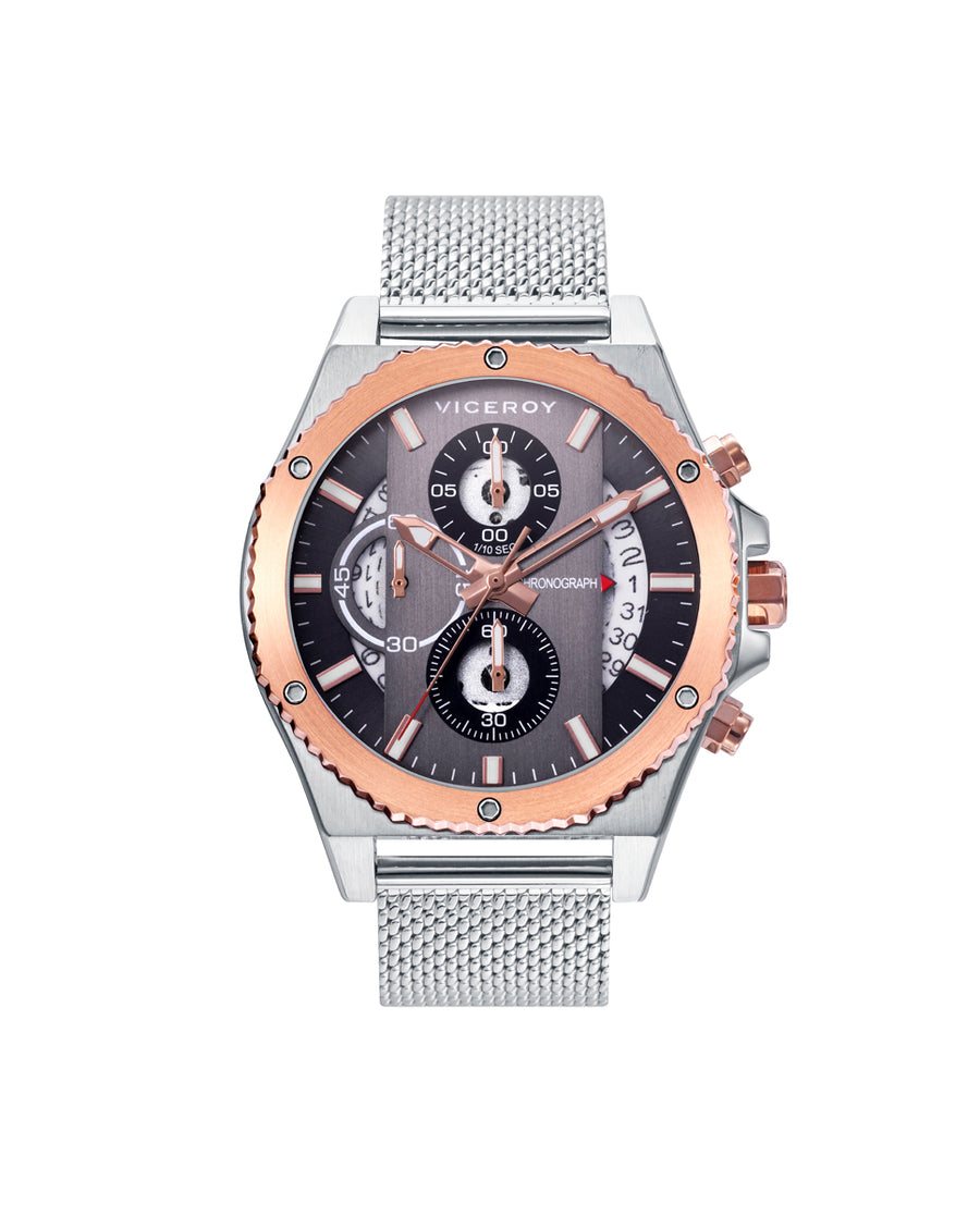 Crono Acero Ip Rosa Brazalete Sr Va