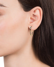 Pnd Sterling Silver Gold Circ Bl/noir Ms Jwls