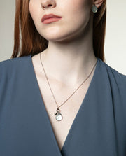 Collar Acero, Madre Perla Y Crist Sra Fn