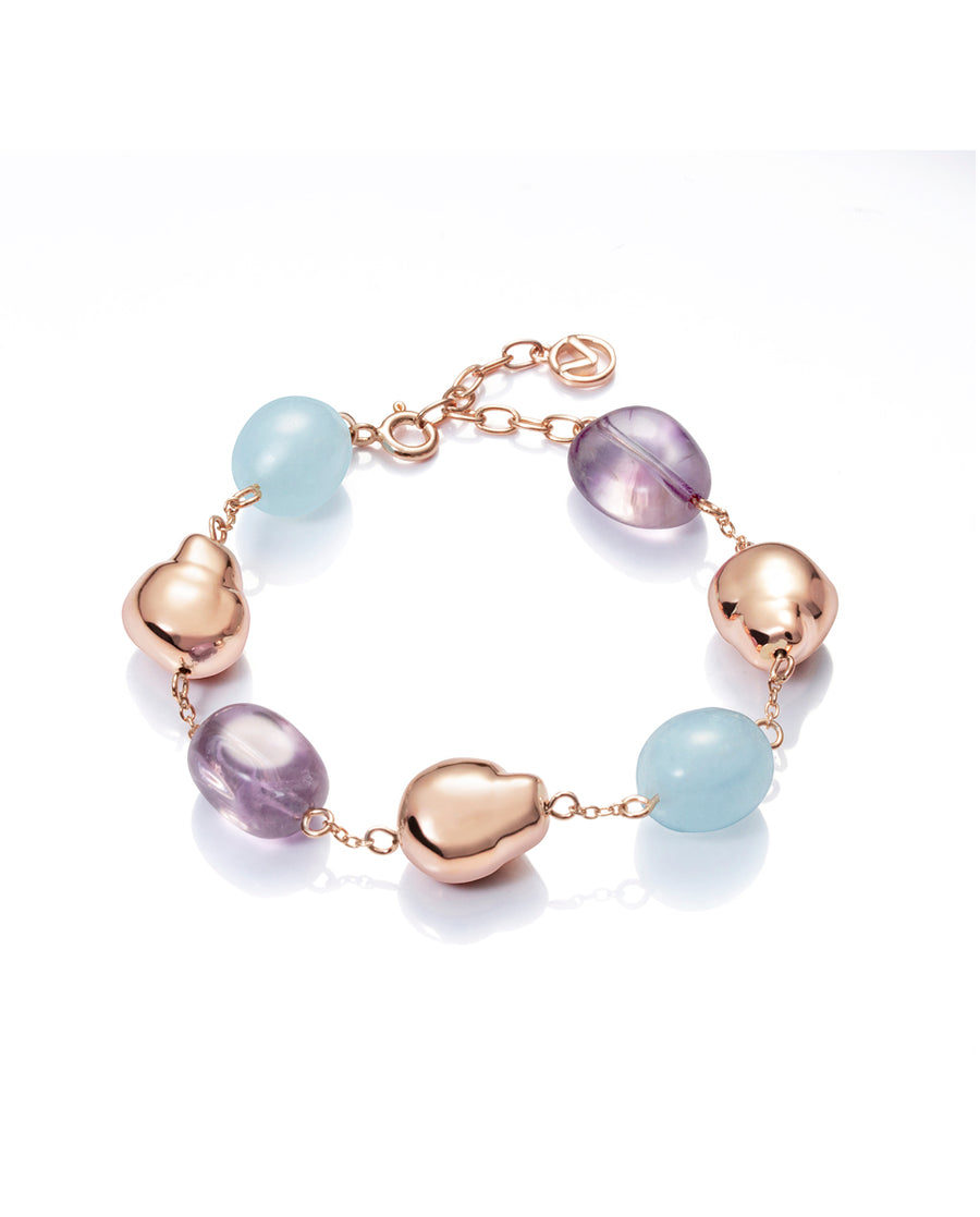 Pulsera Plata De Ley Amatista Sra Jewels