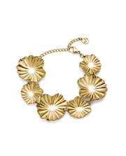 Steel Bracelet Ip Gold Flowers: Length 17,5+2,5 C
