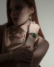Steel Ip Gold Leaf Bracelet: Length 17,5+5,5 Cm L