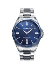 Reloj Acero Ip Azul Brazalete Sr Va