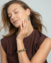 Puls Acero Ip Dorado Piedras Nat Sra Fashion
