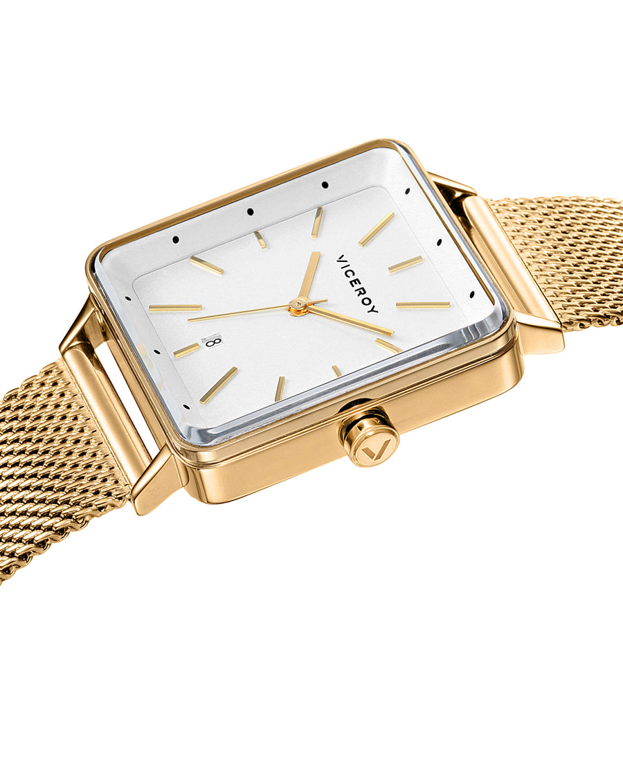 Stainless Steel Watch Ip Gold Bracelet Woman Va