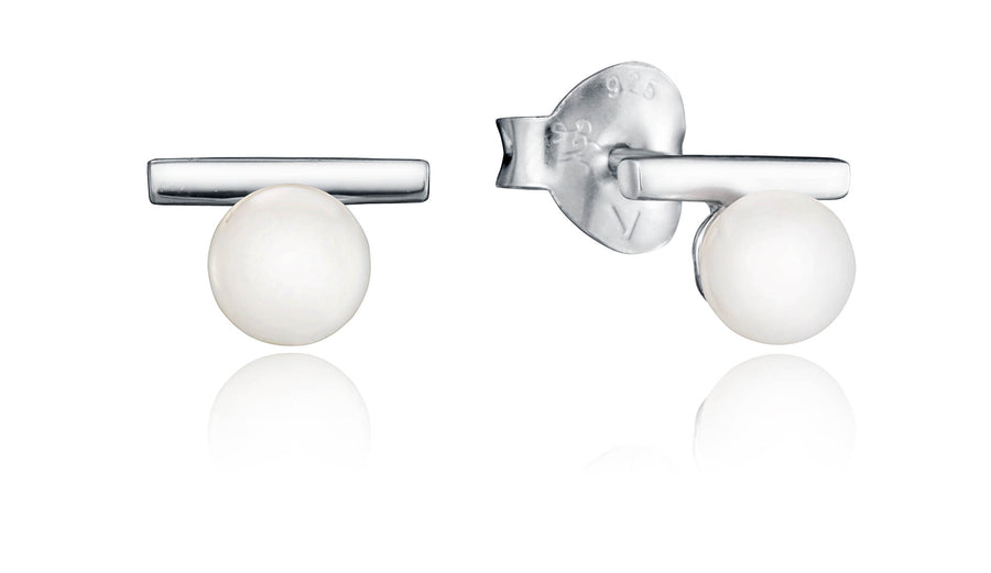 Boucles d'oreilles en argent sterling avec perles Sra Jewels