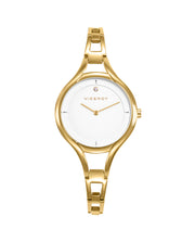 Reloj Acero Ip Dorado Brazalete Sra Va