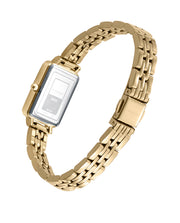 Reloj Acero Ip Dorado Brazalete Sra Va