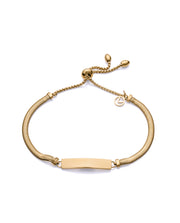 Pulsera Acero Ip Dorado Placa Sra Fn