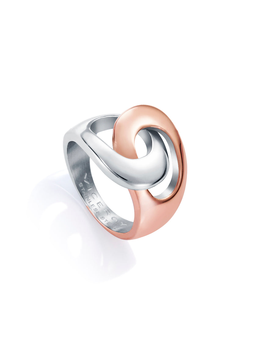 Steel Ring Bitone Lady Fashion