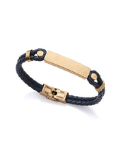 Puls Acero Ipbronce Piel Azul Placa Sr Fn
