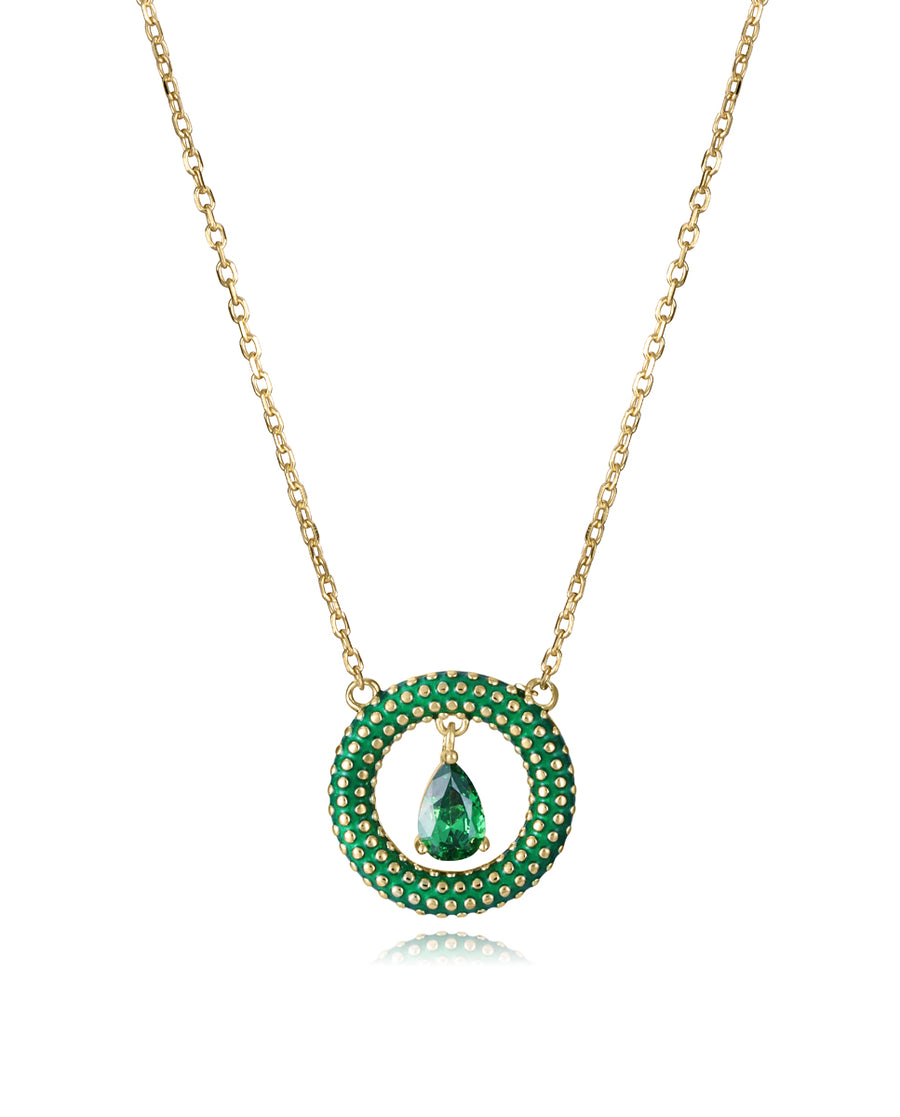 Collar Plata De Ley Baño Oro Circ Sra Jewels