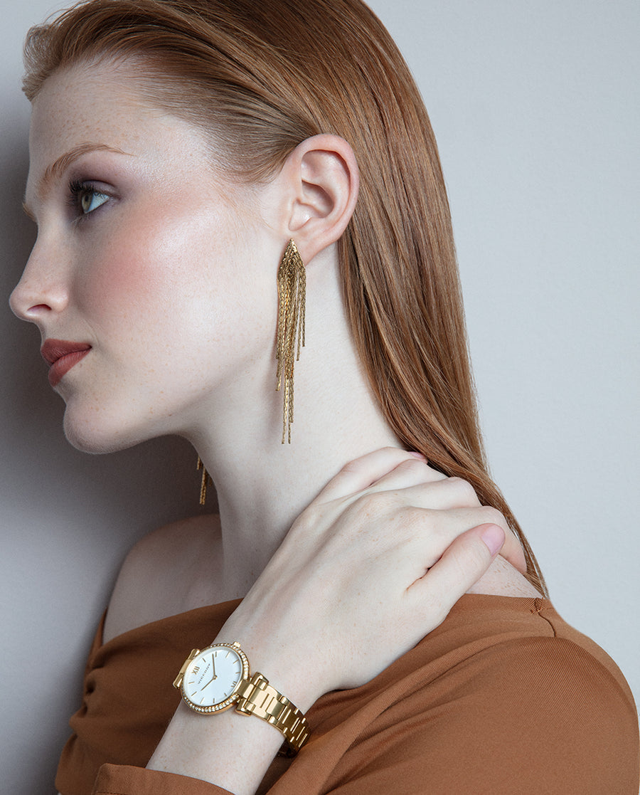 Bracelet Montre Acier Ip Doré Mrs. Va