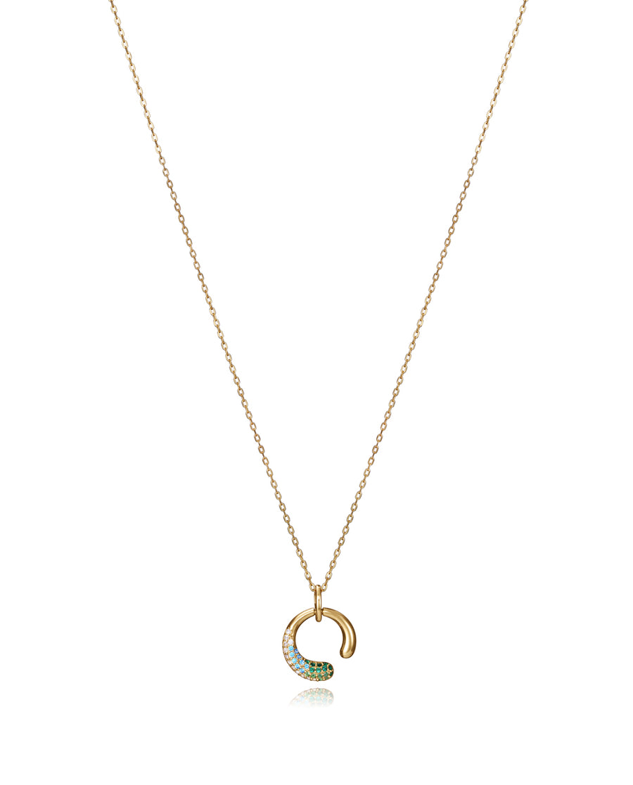 Collar Plata De Ley Baño Oro Circ Sra Jewels