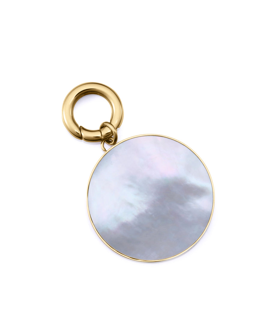Steel Charm Ip Gold With Mop: Length 5 Cm Lady Fa