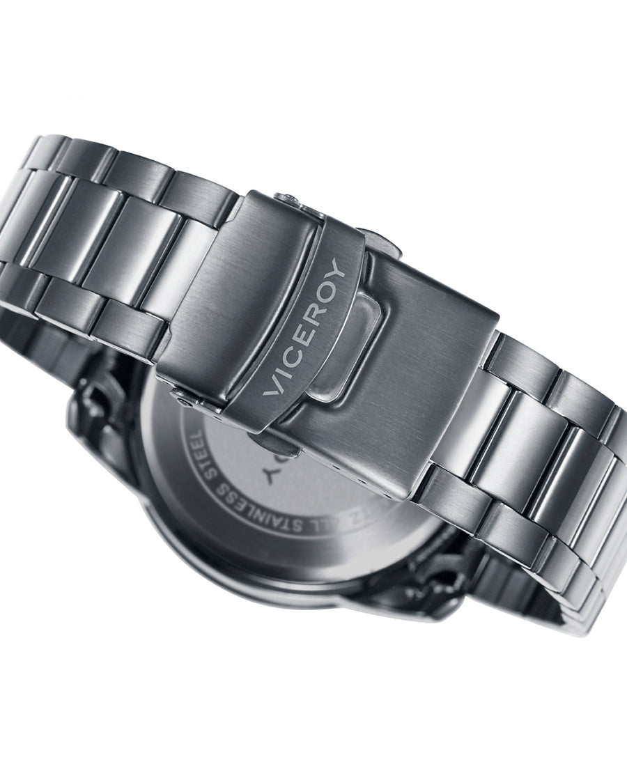 Crono Acero Ip Gris Brazalete Sr Va