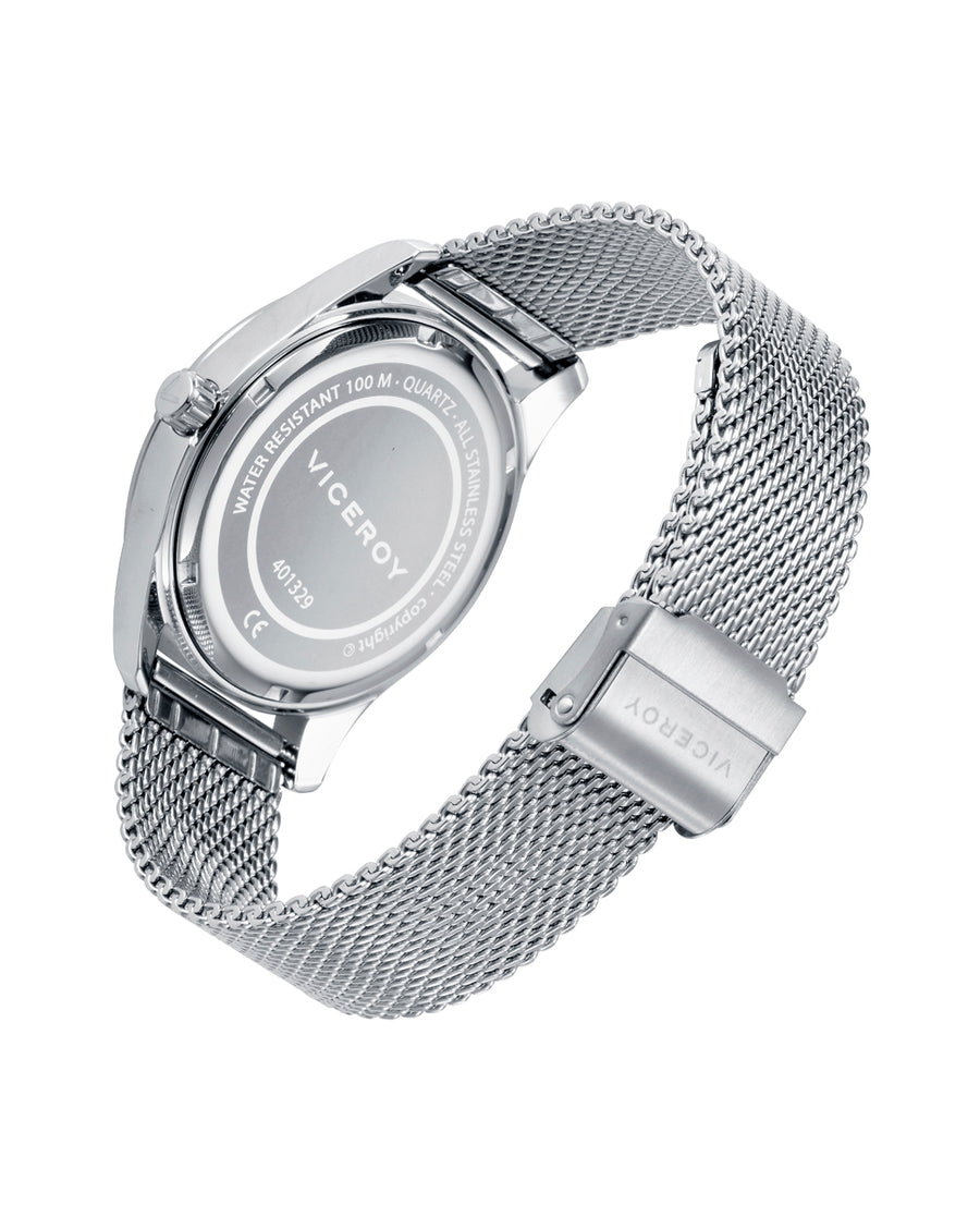 Reloj Acero Ip Rosa Brazalete Sr Va