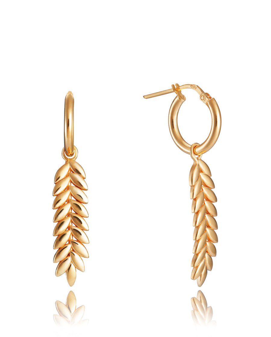 Pendientes Plata Ley Baño Oro 18kt Sra Jewels